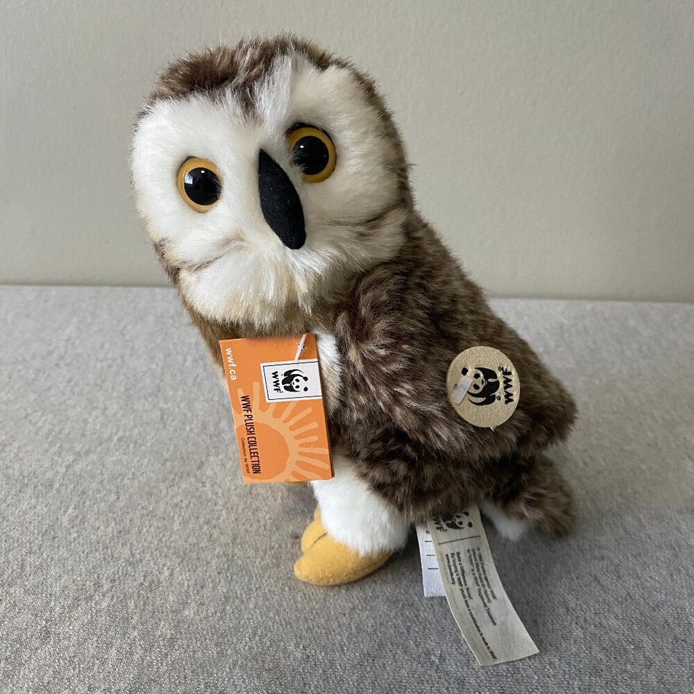 NWT WWF World Wildlife Fund Saw-Whet Owl Plush 6.5"